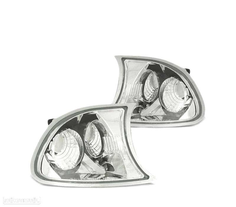PISCAS FRONTAIS BMW E46 COUPÊ 99-01 CHROME CROMADO - 1