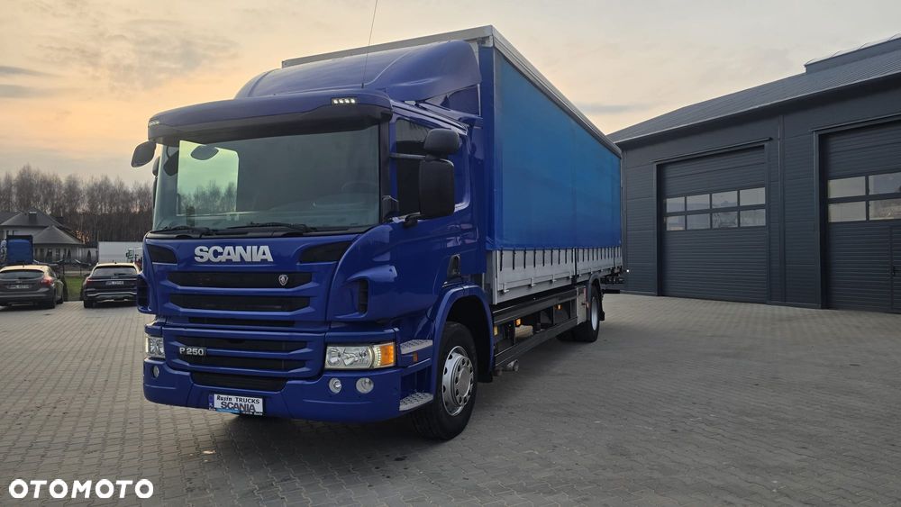 Scania P250 Euro 6 21 palet super stan niski przebieg rama do zabudowy kurierka laweta - 27