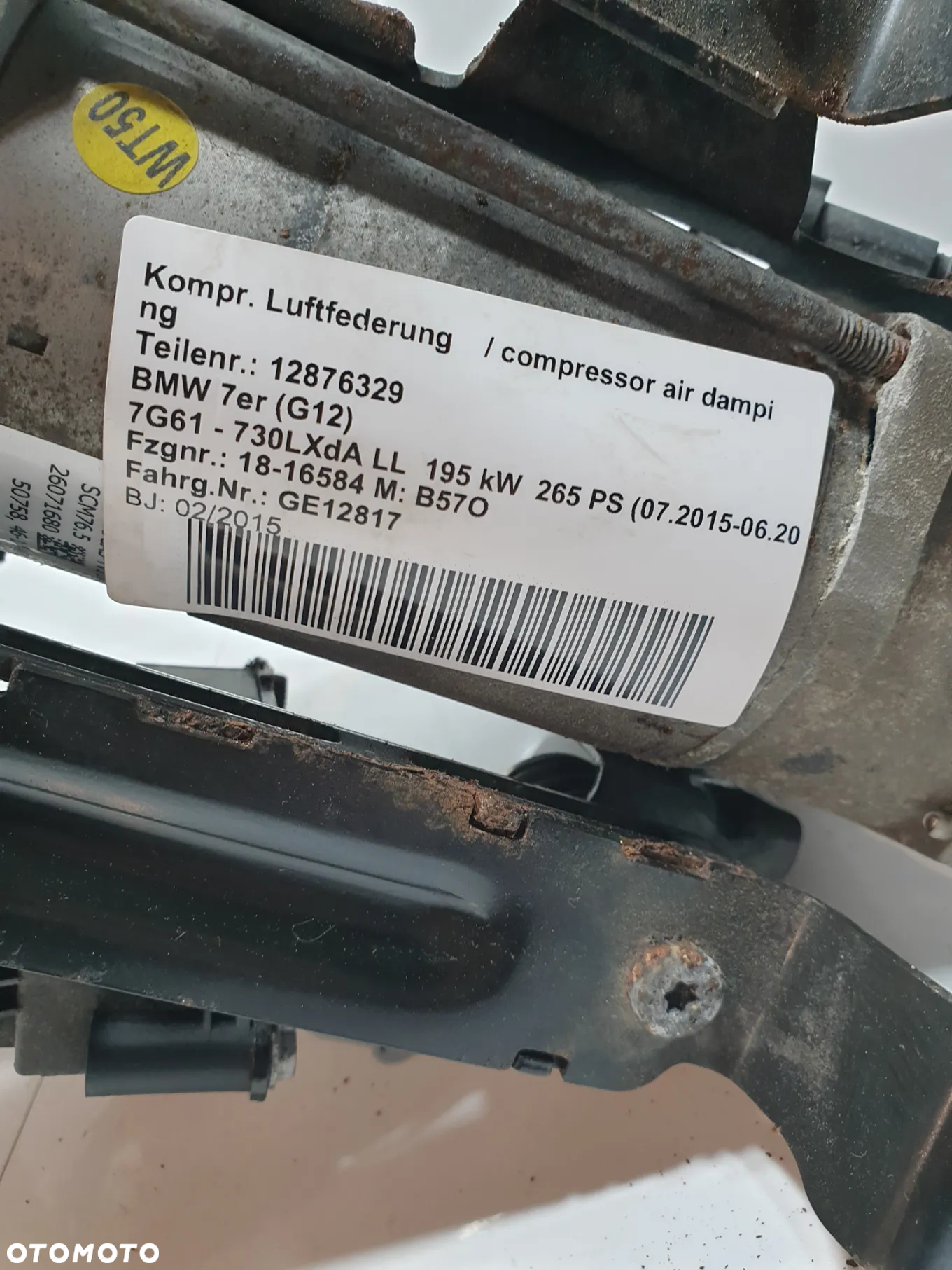 BMW G11 G12 POMPA NIWO KOMPRESOR ZAWIESZENIA WABCO  6861882  POTESTOWA MINIMALNY PRZEBIEG - 11