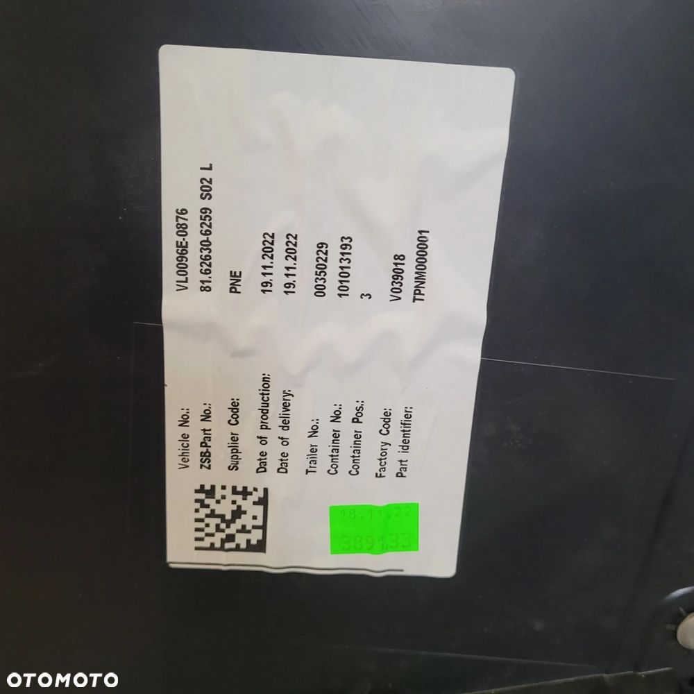 TAPICERKA DRZWI MAN TGS NM.NOWY ORYGINAŁ LH 81.62630-6259 CHWALIM116 - 4