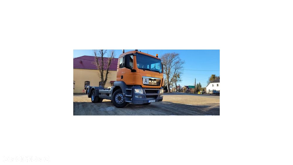 MAN TGS 2011r KRÓTKI ROZSTAW 390cm 3-y OSIOWY rama do zabudowy DMC 26t BECZKA ASENIZACJA - 2