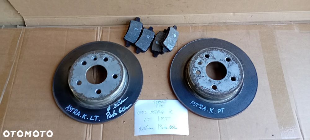 Tarcze hamulcowe tył tylne 265mm Opel Astra K 1.6 CDTI - 1
