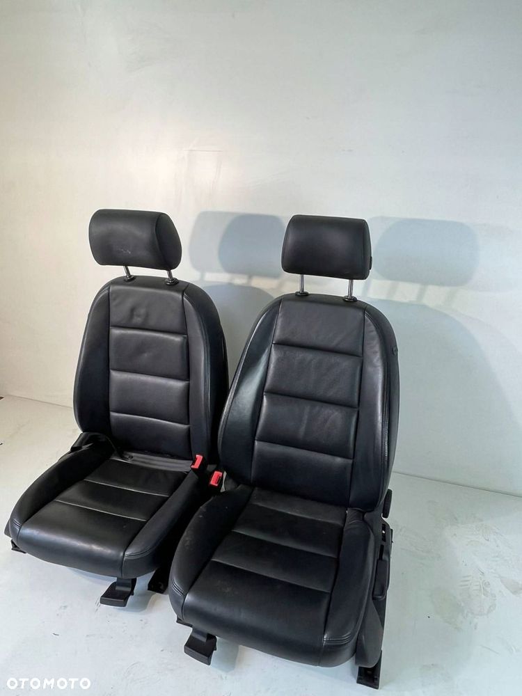 Fotele / Kanapa / Komplet CZARNA SKÓRA GRZANE Audi A6 S6 C6 4F 2010 - 1