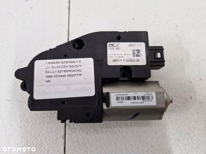 NISSAN QASHQAI II 2 J11 SILNICZEK ROLETY ŻALUZJI SZYBERDACHU 1999-1070449 3M23777F - 1