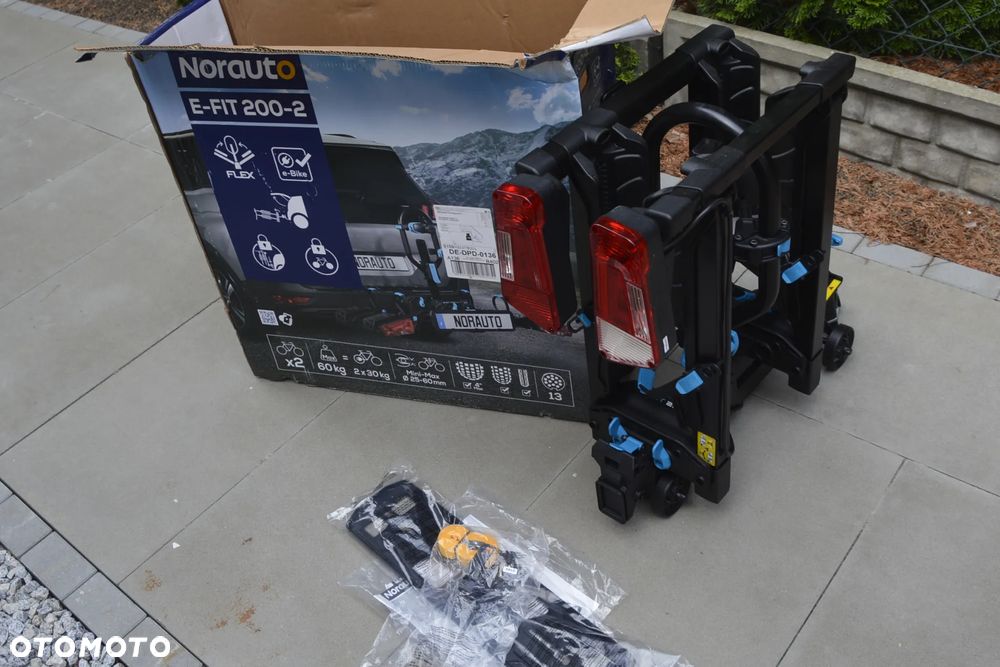 Bagażnik rowerowy na hak holowniczy NORAUTO E-FIT 200-2 na 2 rowery kompatybilny z rowerem elektrycznym - 8