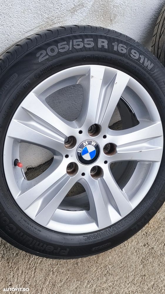 Set jante BMW style 222 dedicate e81/87 7j16et44 cu anvelope vara 205/55/15 - 9