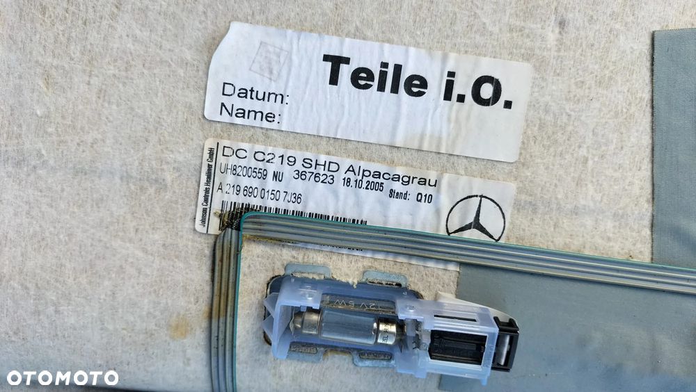 PODSUFITKA SUFIT POD SZYBERDACH SZARA INSTALACJA WIĄZKA ELEKTRYCZNA A2196900150 7J36 A2115408905 A2115409606 A2115409305 A2115409306 MERCEDES CLS W219 - 7