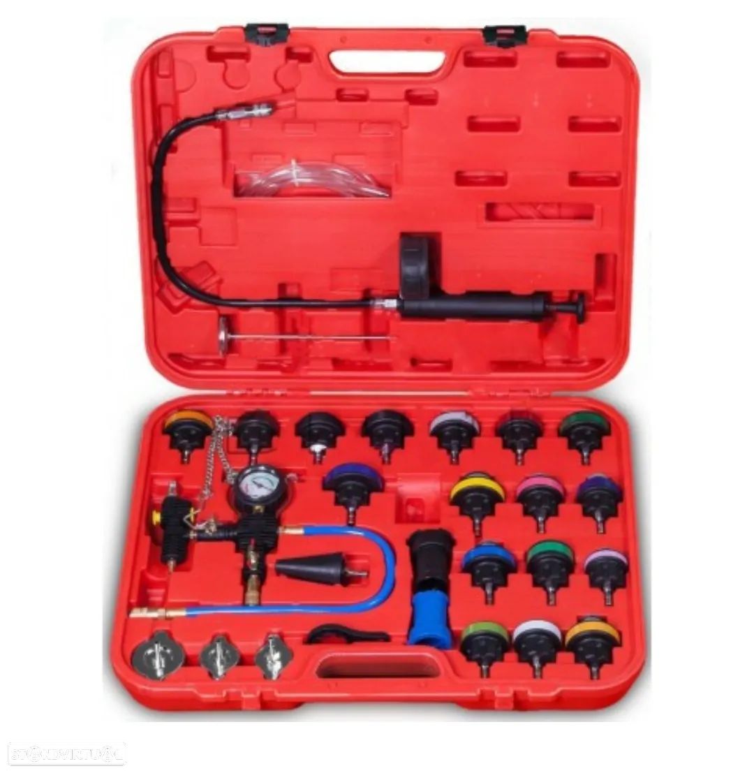 Kit Diagnóstico Teste Fugas Pressão Radiador Universal Multimarcas - 26 peças - 1