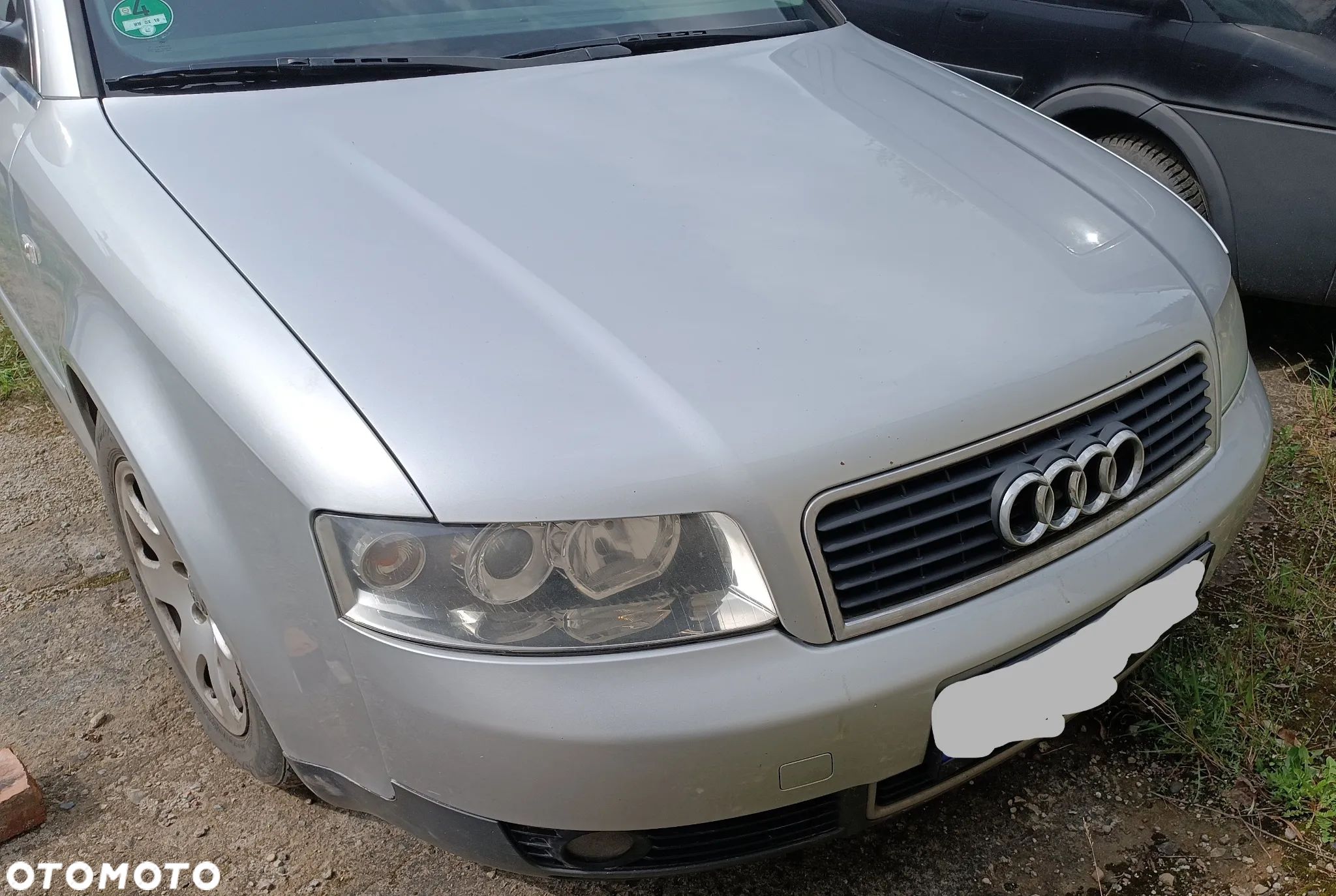 AUDI A4 B6 KOMPLETNY PRZÓD SREBRNY LY7W MASKA,ZDERZAK PAS CZOŁOWY BŁOTNIK LAMPY EUROPA SOCZEWKA - 1