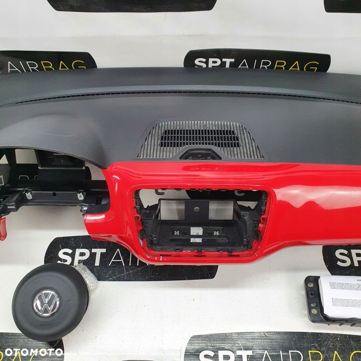 VW UP! UP DESKA ROZDZIELCZA KONSOLA KOKPIT PULPIT PODUSZKI AIRBAG AIR BAG PASY KIT SET - 3