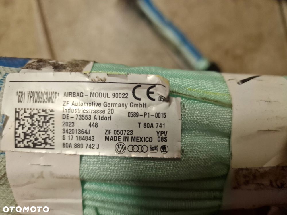 kurtyna airbag audi q5 80a 80a880742j 80a880741j komplet suv - 2
