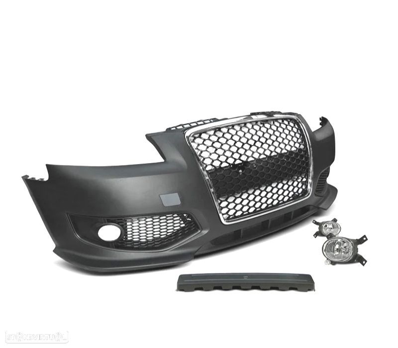 PARA-CHOQUES FRONTAL AUDI A3 8P 04-08 LOOK RS3 CROMADO PRETO - 2