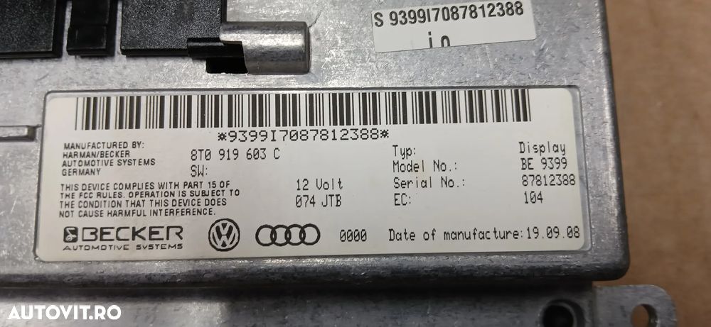 Display navigatie  Audi A4 8k 2010 - 2