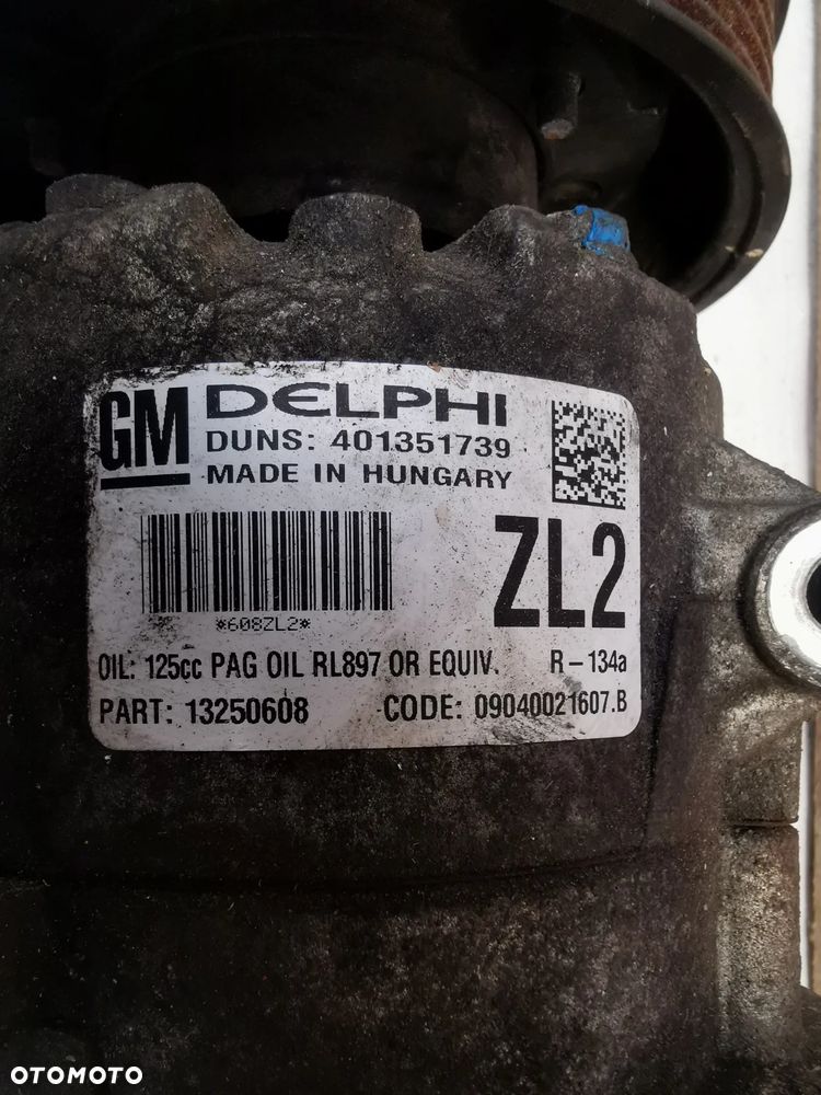 Opel Corsa E Astra J Meriva B 1.4 Kompresor Sprężarka klimatyzacji 13250608 - 2