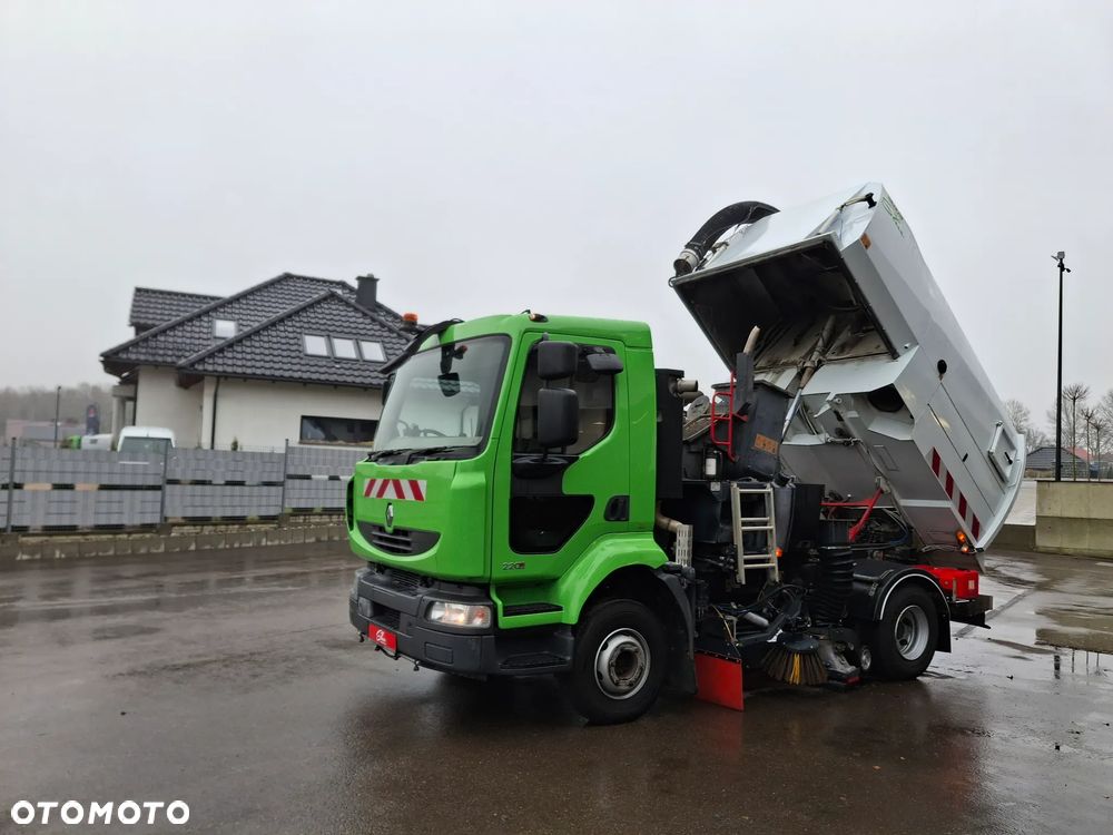 Renault Midlum 220 Zamiatarka Johnston Szczotki L/R Dodatkowy Silnik EUnited PM10 2014r Rura Do Liści - 27