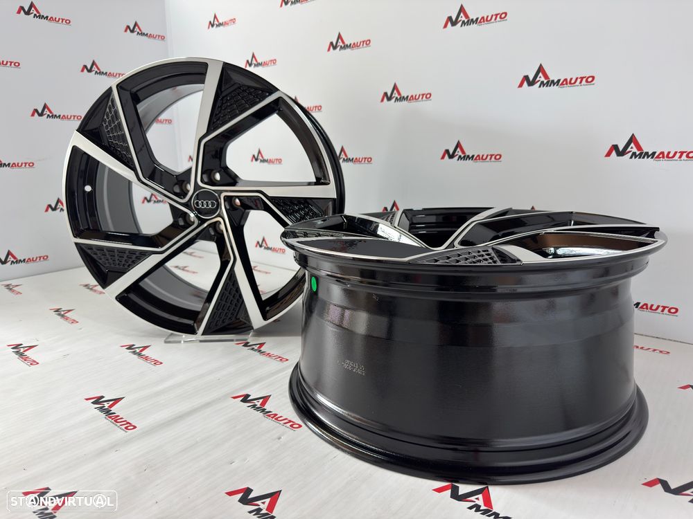 Jantes Look Audi S5 Preto Polido 20 - 3