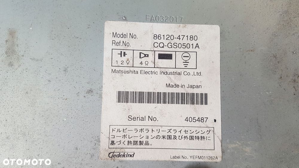 toyota prius ii 03-09 radio - 5