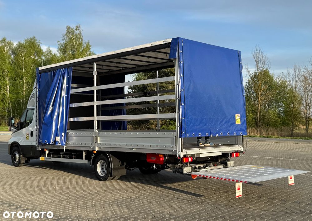 Iveco Daily 2023r Hi-Matic‼️72C18‼️Winda Dhollandia 1000KG // Plandeka 15 Palet 2x Firanka + dach zsuwany + regulacja wysokości ‼️Spanie z tyłu WEJKAMA Wysokość rampowa Full LED Tempomat Salon Polska DMC7200KG Faktura Vat 23% TwinCab - 7