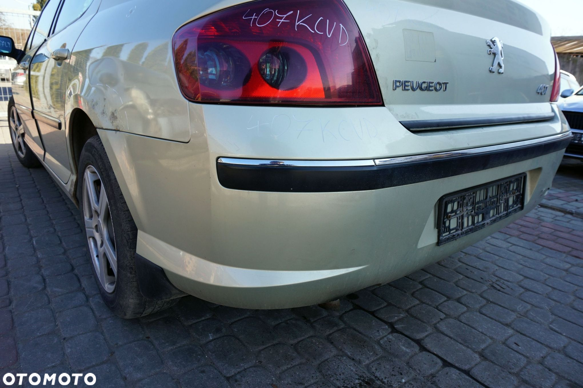 ZDERZAK TYLNY 407  SEDAN KCVD  ZŁOTY PEUGEOT 2004-2007 - 3