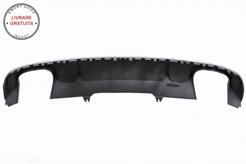 Difuzor Bara Spate cu Ornamente Evacuare Audi A4 B9 8W S-line (2016-2018) Sedan Av- livrare gratuita - 6