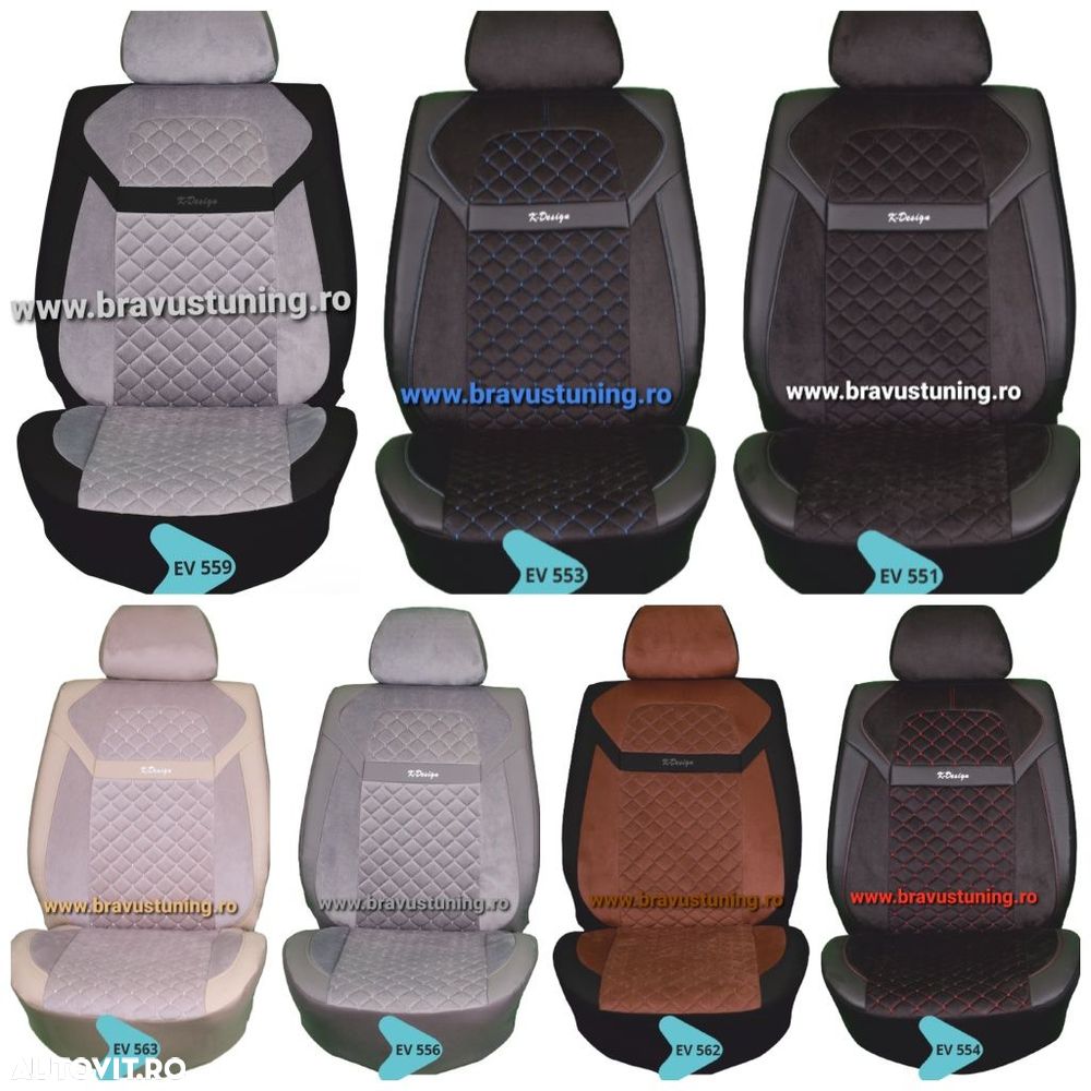 Huse scaun auto LUX set complet Mercedes,BMW, Audi, Skoda, Kia, Opel - 8