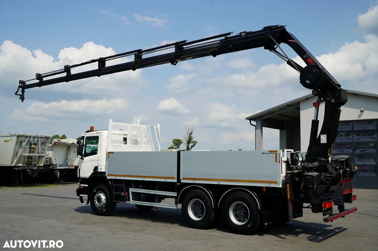 Scania P360 / 6X4 / LIVRARE 4.85 + HIAB 211 E-6 HIDUO / CAPACITATE DE RIDICARE 7100 KG / ATINGERE MAXIMĂ 16.5 M / RADIOCOMANDĂ - 6