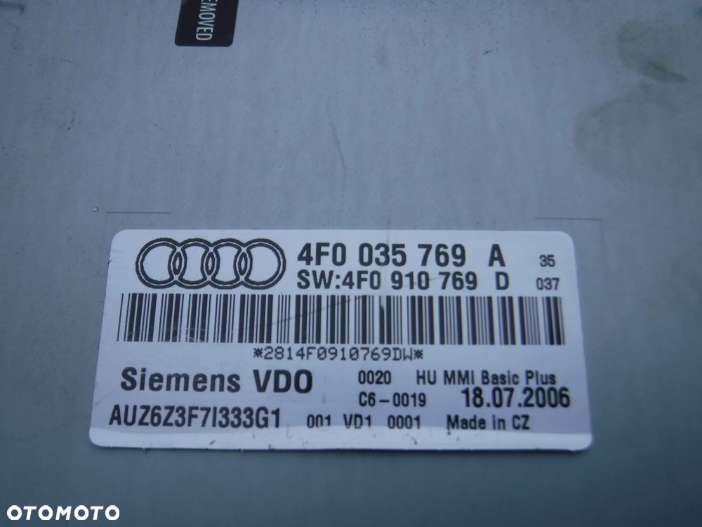 Audi A6 C6  czytnik  nawigacji navi 4F0035769A 4F0910769D - 2