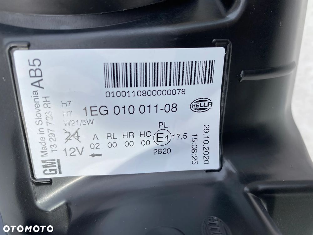 lampa astra j czarna H7 lift  prawa eu cała - 4