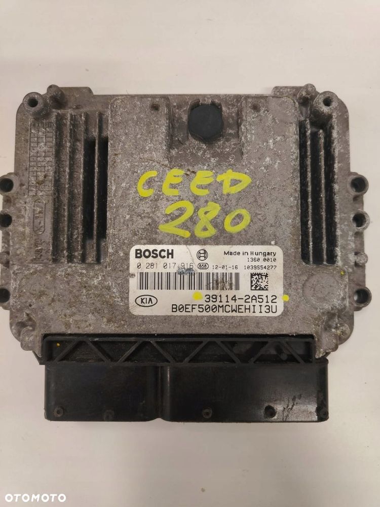 Kia Ceed 09-12 1.6 CRDI 39114-2A512 0281017916 STEROWNIK KOMPUTER SILNIKA - 1