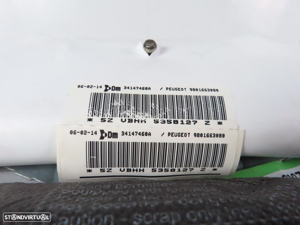 Airbag Cortina Esquerdo Usado / Original PEUGEOT 3008 MPV (0U_)/PEUGEOT 5008 (0U... - 3