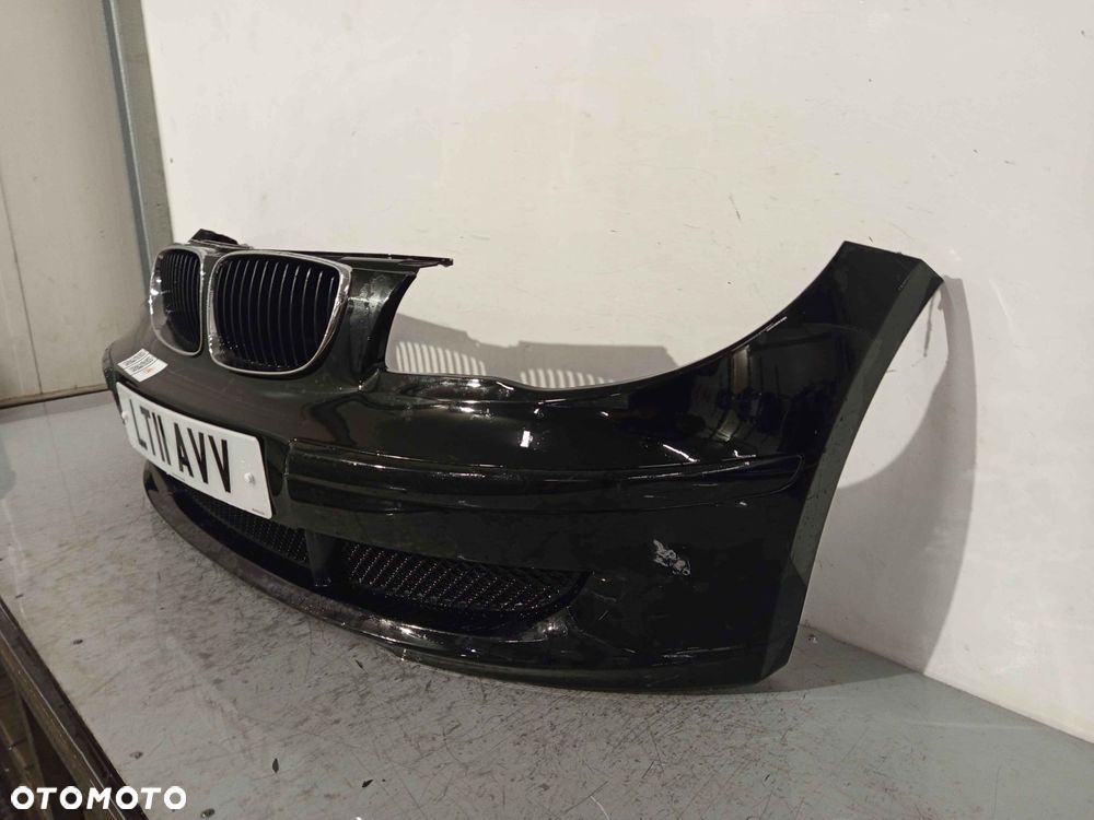 + ZDERZAK PRZÓD PRZEDNI BMW E87 SERIA 1 LIFT FL SCHWARZ 2 II CZARNY - 3