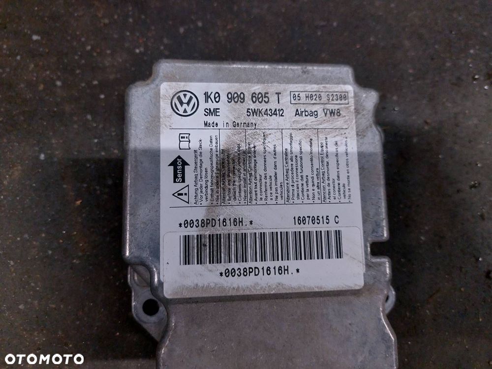 ZESTAW AIRBAG POSTRZAŁOWY VW JETTA V 1K4857706AD 1K4857705AC 1K0909605T - 6