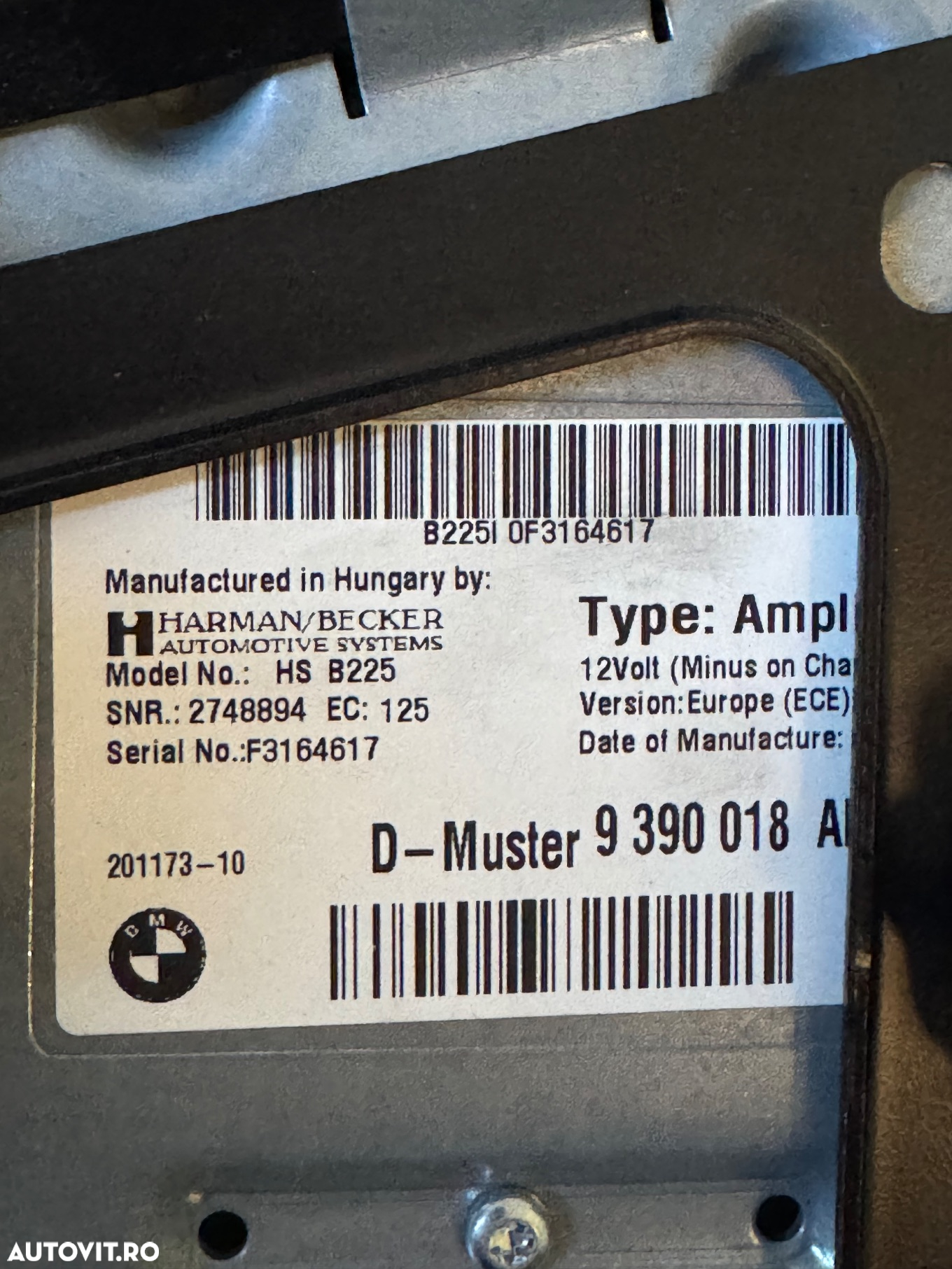 Amplificator audio f45 bmw seria 2 f55 mini seri a1 f20 model Harman kardon logik 7 - 2