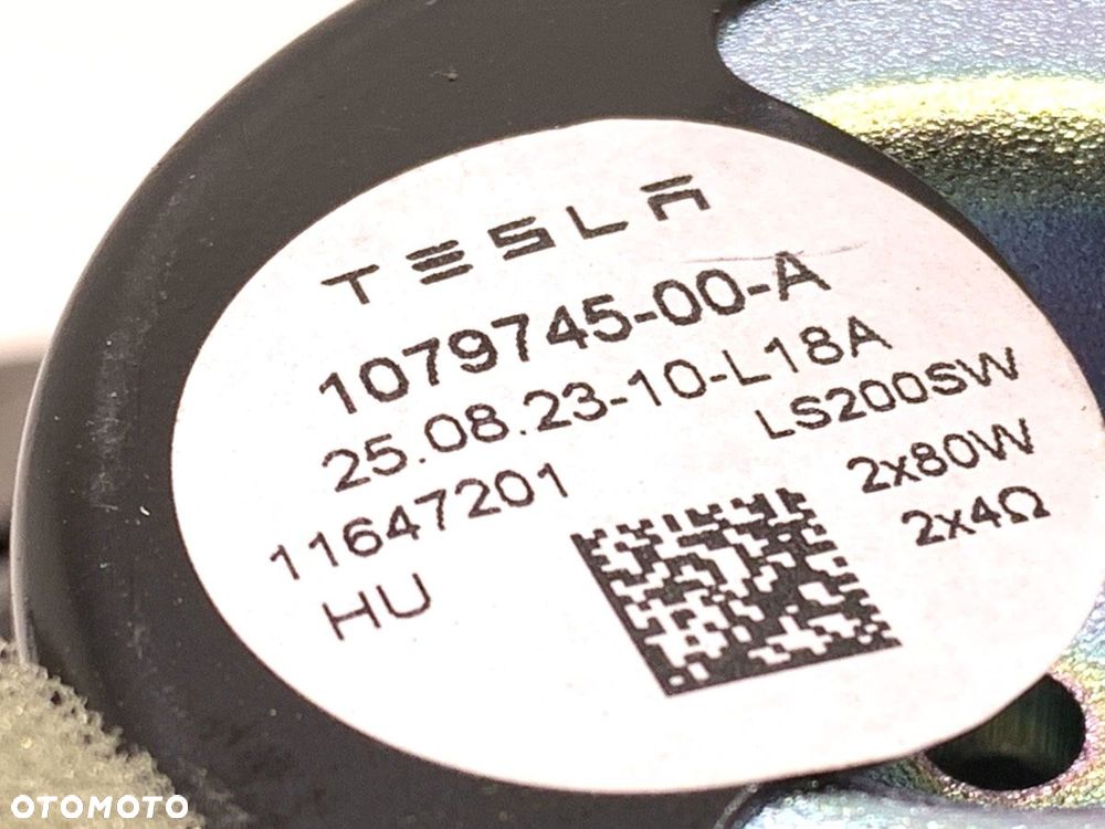 SUBWOOFER GŁOŚNIK  TESLA MODEL Y (5YJY) 2019 - 2022 EV 235 kW [320 KM] 1079745-00-A - 4