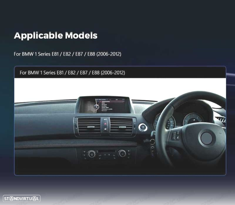 AUTO RADIO GPS ANDROID 13 PARA BMW E81 E82 E87 E88 06-12 CIC - 2