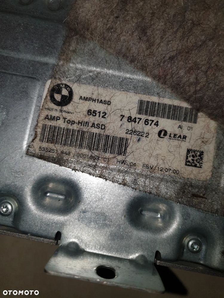 BMW E70 X6 E71 Wzmacniacz Indywidualny system audio 7847674 - 2