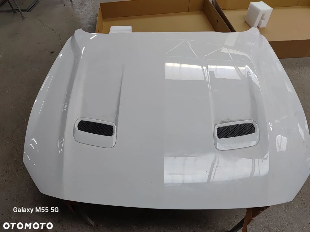 Maska pokrywa silnika zderzak przedni Mustang MK6 polift fartuch prawy górny Oem, listwy nakładki progowe - 3