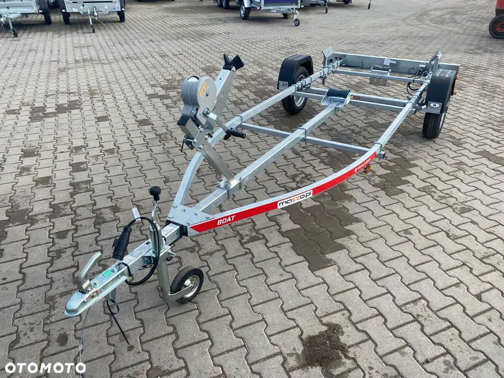 TEMARED Dostawa Przyczepka podłodziowa DMC750kg łódź do 5,3m WODOODPORNE ŁOŻYSKA MOCNA - 11
