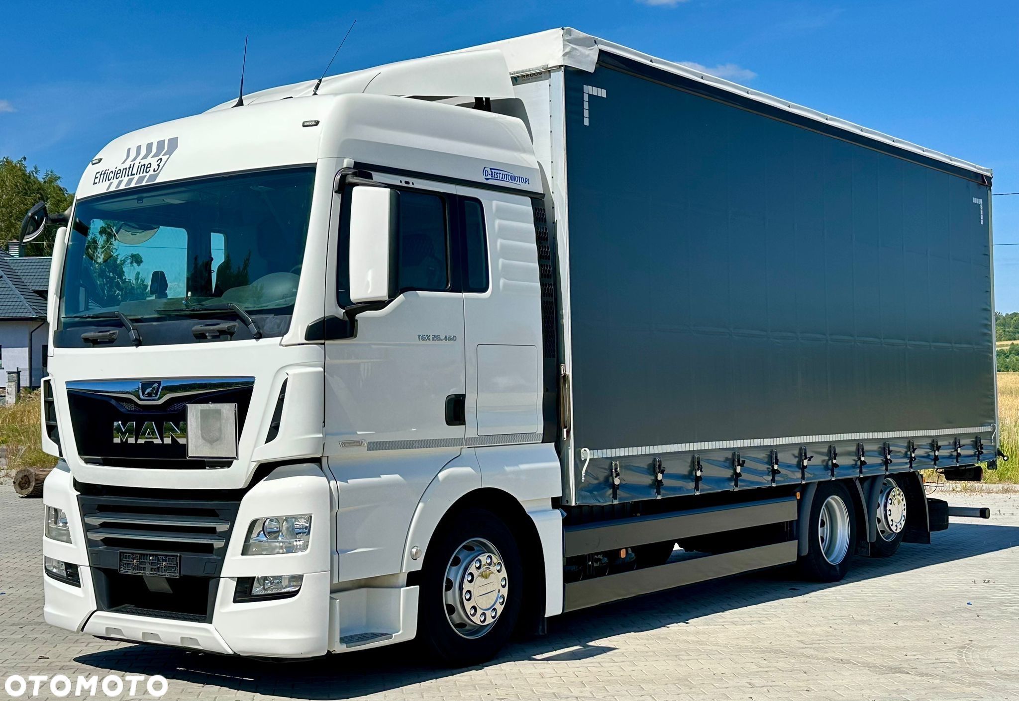 MAN TGX 26.460 / FIRANKA / 19 EUROPALET / 7.75 M / 6X2 / OŚ PODNOSZONA / AUTOMAT / NISKI PRZEBIEG / 2019 ROK - 1