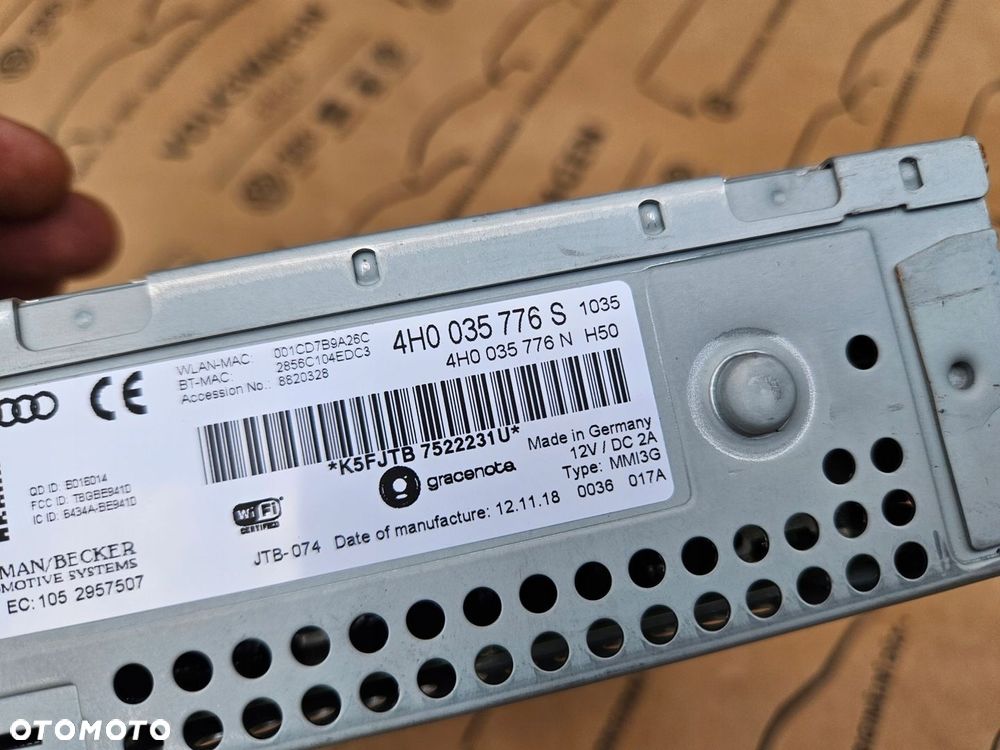 AUDI A8 D4 CZYTNIK DVD SD MMI 4H0035776S - 3