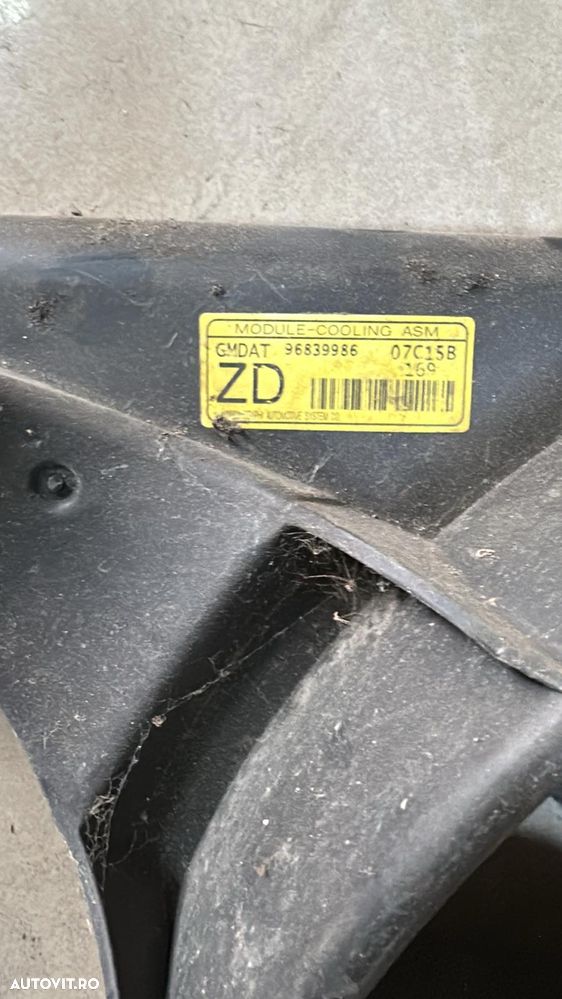Ventilator Electroventilator Chevrolet Nubira 2.0 D 2005 - 2011 Cod 96839986 - 2