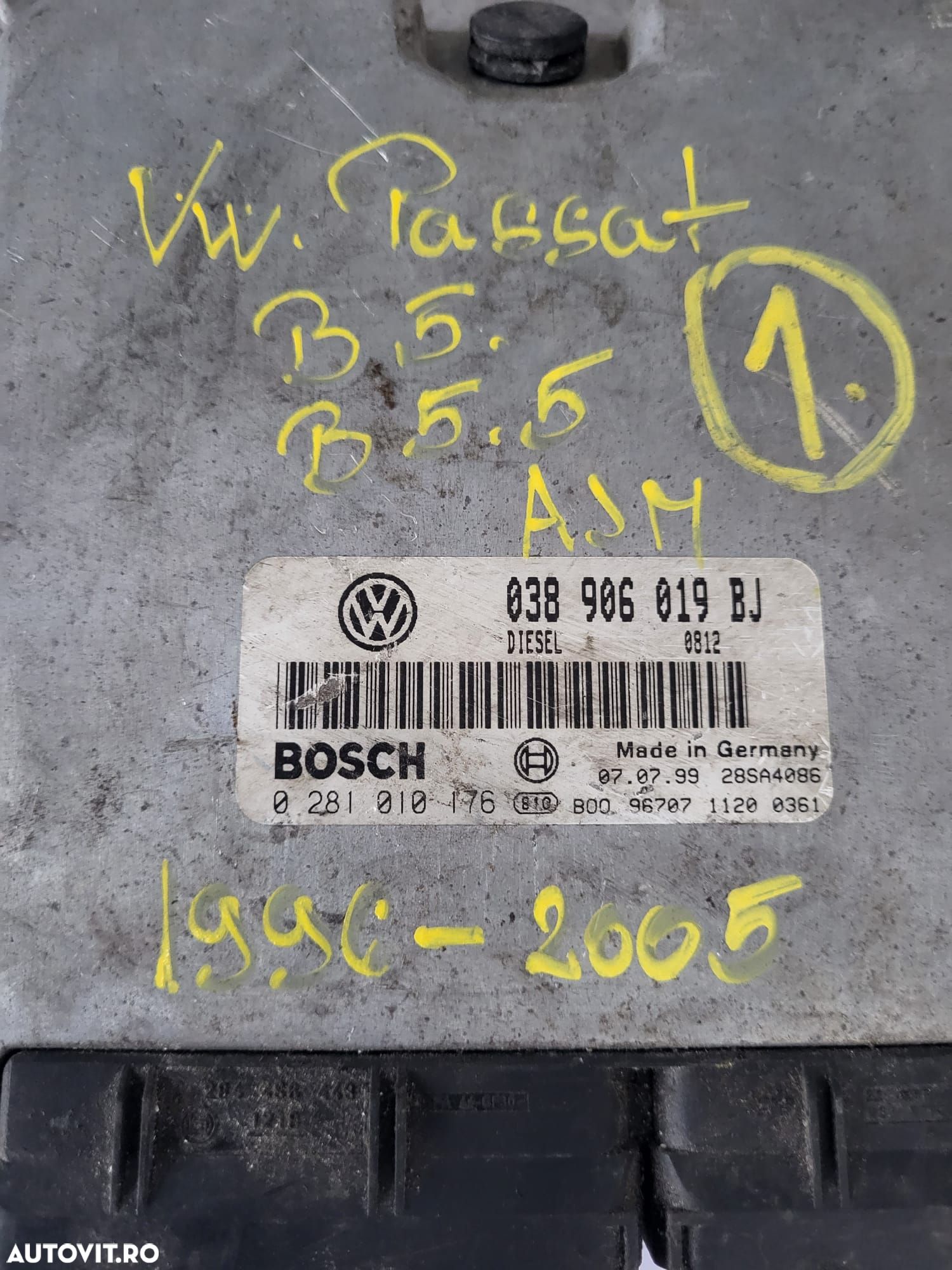 Ecu Calculator motor VW Passat B5.5 038906019BJ - 1