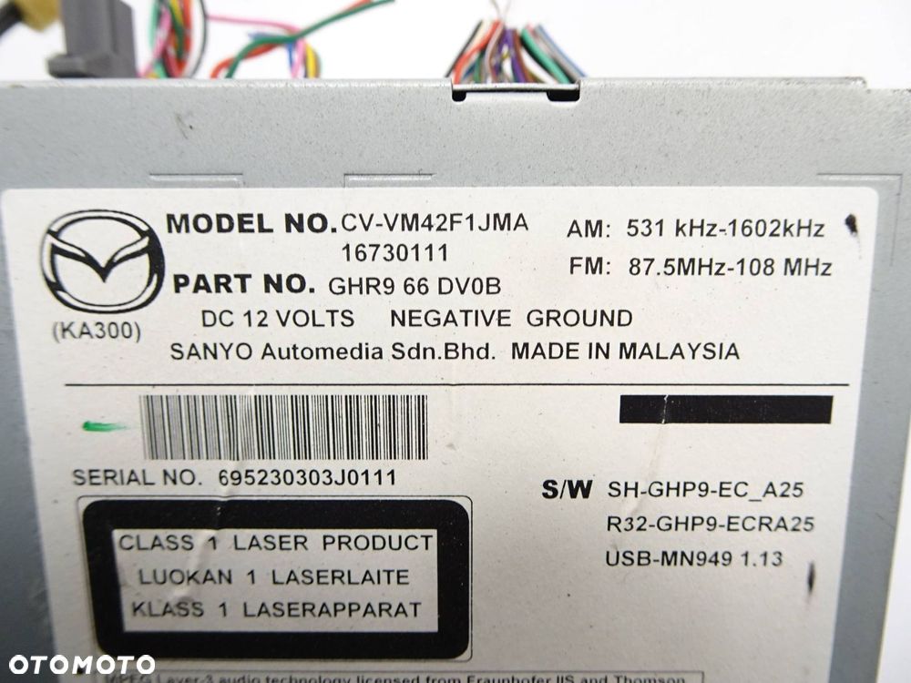 radio cd mazda 6 gj cvvm421jma - 8