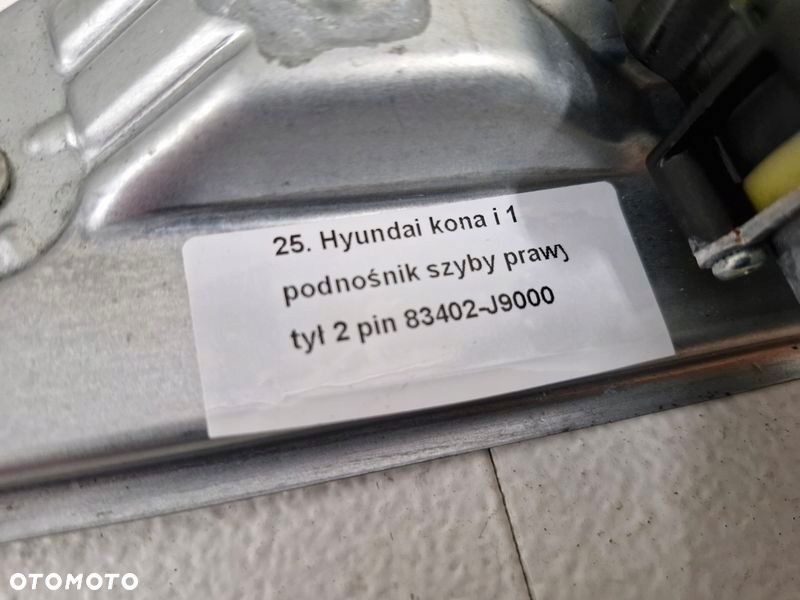 HYUNDAI KONA I 1 PODNOŚNIK MECHANIZM SZYBY PRAWY TYŁ 2 PIN - 3