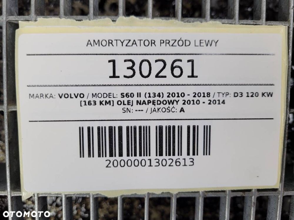 AMORTYZATOR MCPHERSON PRZÓD LEWY VOLVO S60 II V60 2.0 D AUTOMAT - 10