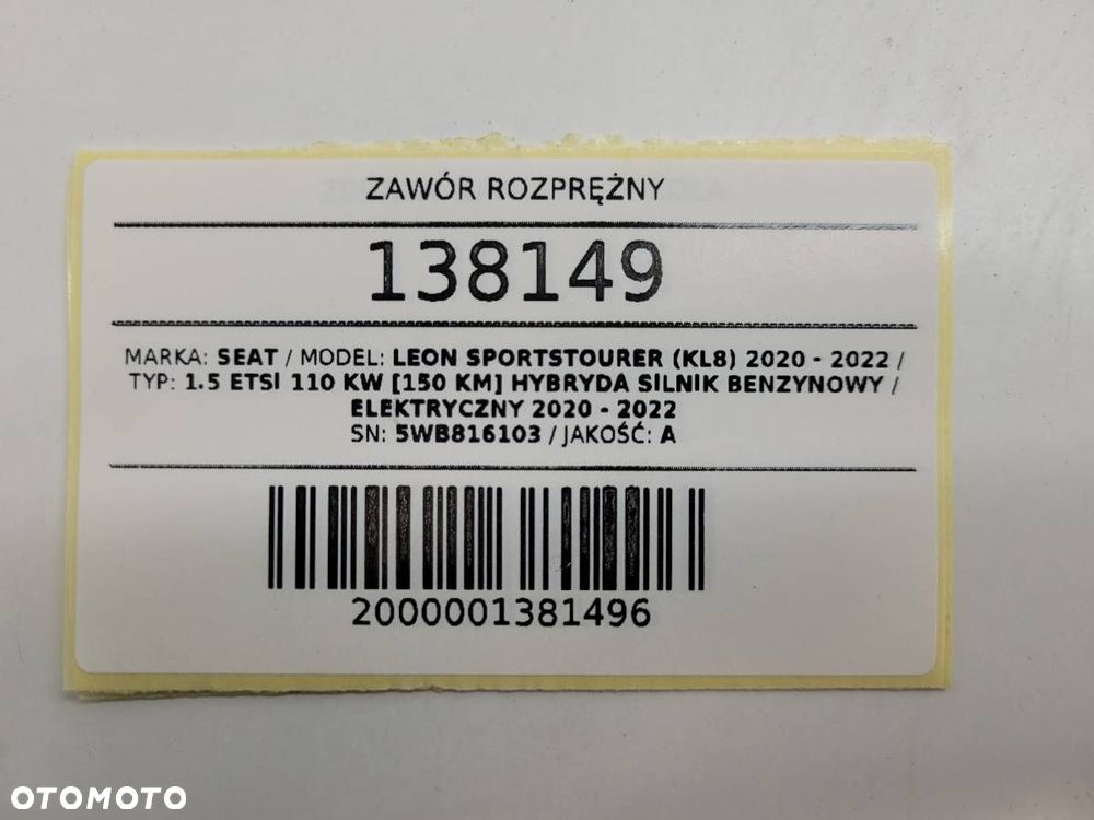 ZAWÓR ROZPRĘŻNY KLIMATYZACJI SEAT LEON IV KL 2024 5WB816103 - 7