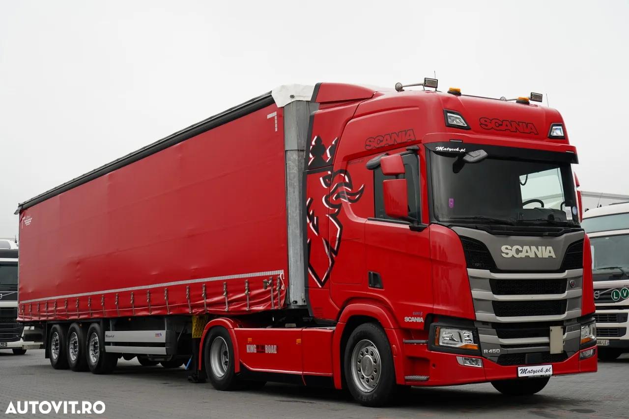 Scania R 450 / KIT / + SCHMITZ / CORTINĂ STANDARD / AXĂ RIDICABILĂ / ACOPERIȘ RIDICABIL / 2022 RIDICABIL - 7
