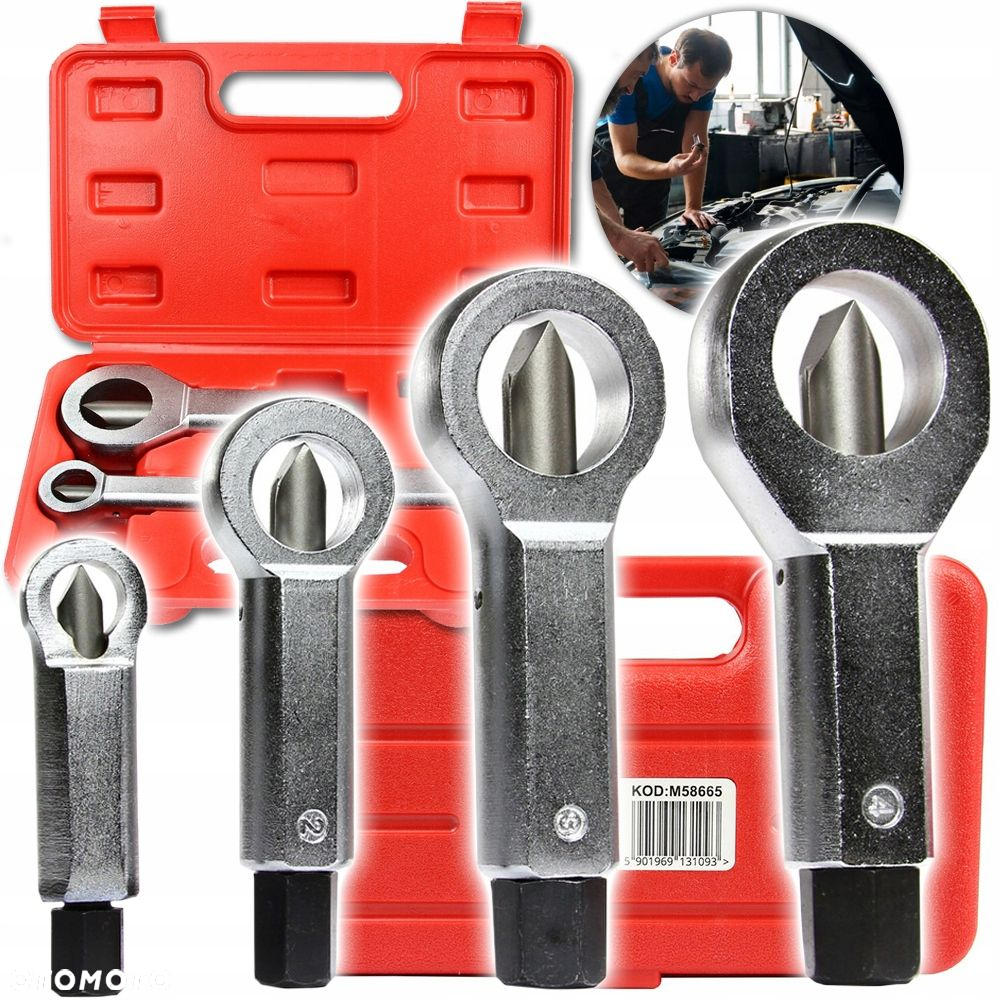 ZESTAW 4x PRZECINAK DO CIĘCIA PRZECINANIA NAKRĘTEK ŚRUB 9-27mm - 10