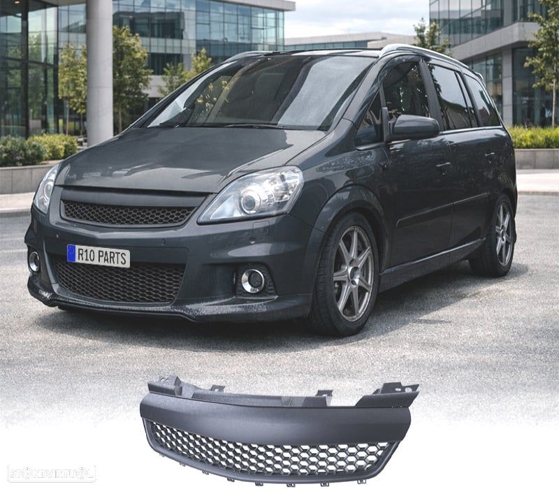 GRELHA FRONTAL OPEL ZAFIRA B 05-08 LOOK OPC PRETO MATE - 1