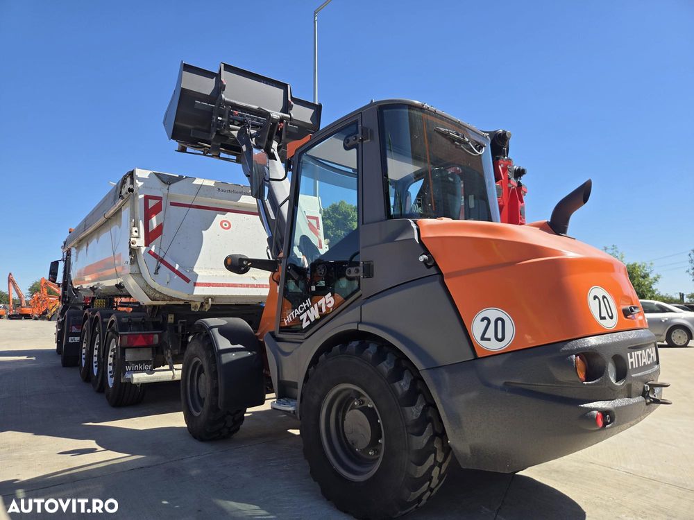 Hitachi ZW75-6, 2023, 151h, EX DEMO, 6 tone, ridica 2,4tone la 3,2m, Cupla rapida, CUPA 1mc, FURCI, articulat, transmisie 4x4, Deutz 75CP, 2 locuri, produs in Germania, posibilitate leasing 4 ani-PROMOTIE 51.900 EUR+Tva - 17